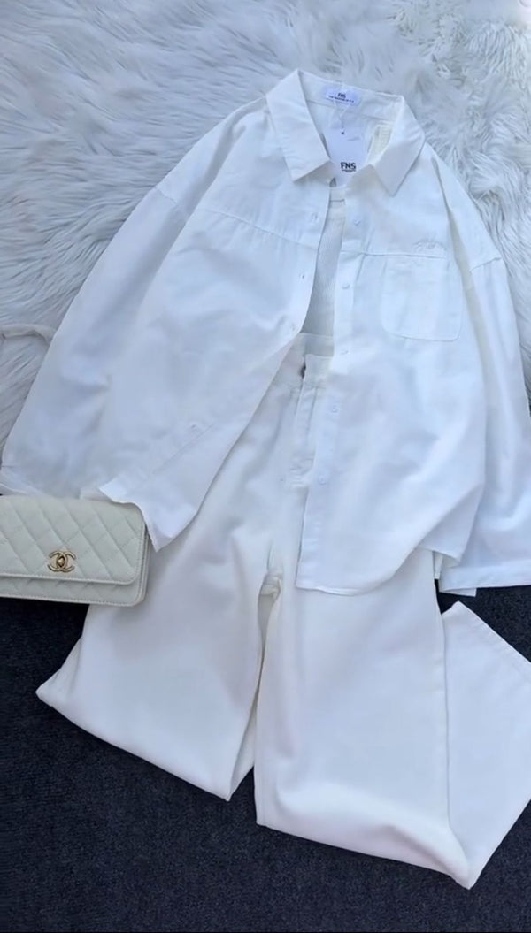 Relaxed Burgundy Shirt Set with Trousers  laid-back luxury feel