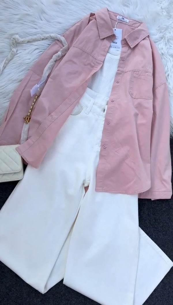 Wine & White Casual Co ord Set